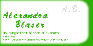 alexandra blaser business card